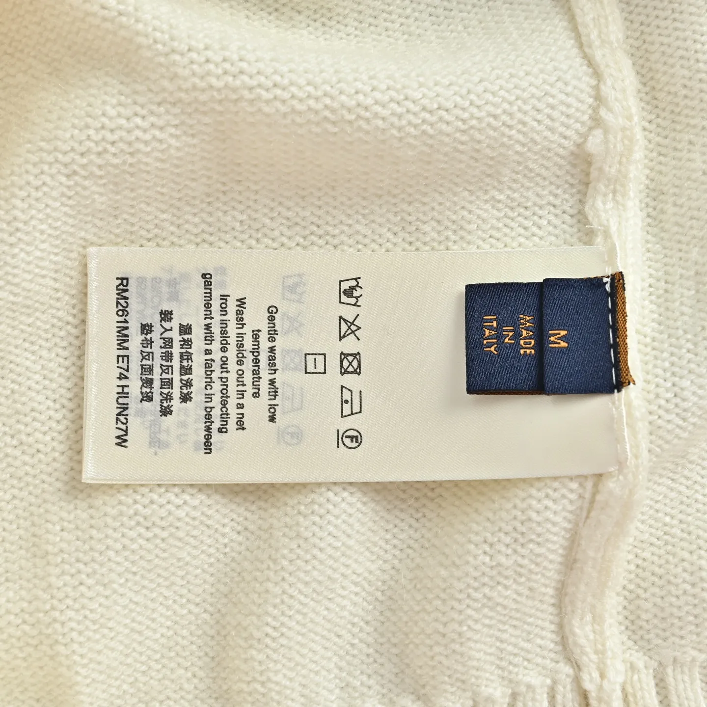 Louis Vuitton/Louis Vuitton pocket leather label turtleneck knitted sweater